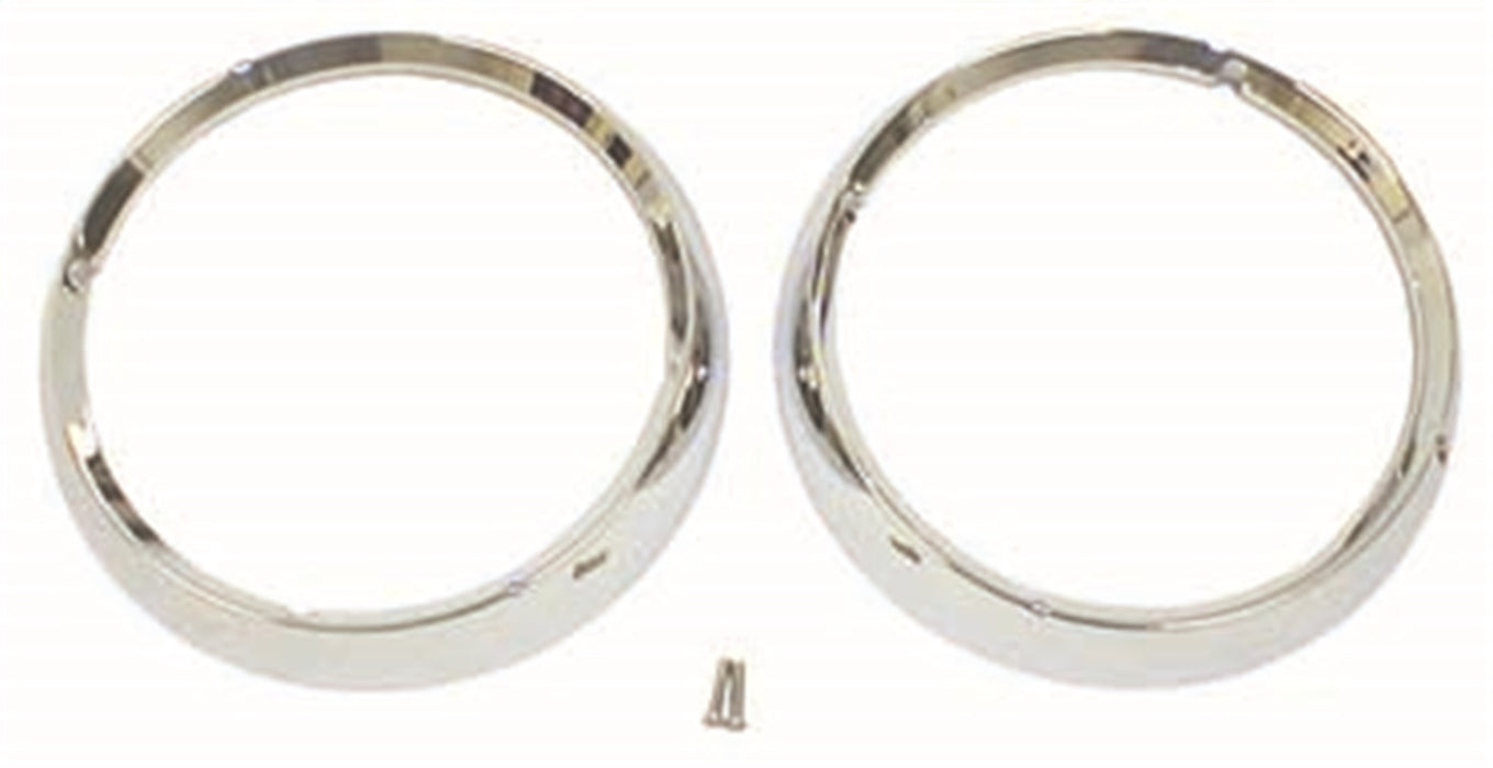Omix 12419.04 Headlight Bezel Kit; Chrome; - Truck Part Superstore