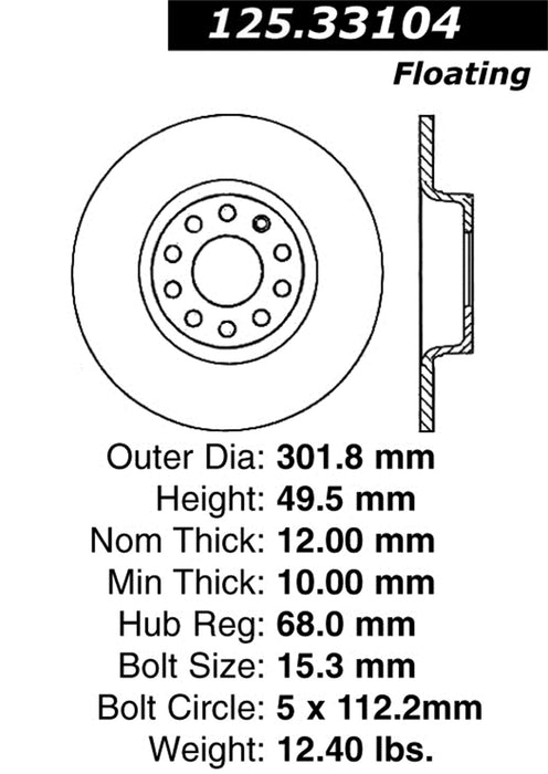 StopTech 125.33104CRY StopTech Cryostop Premium High Carbon Rotor; Rear - Truck Part Superstore
