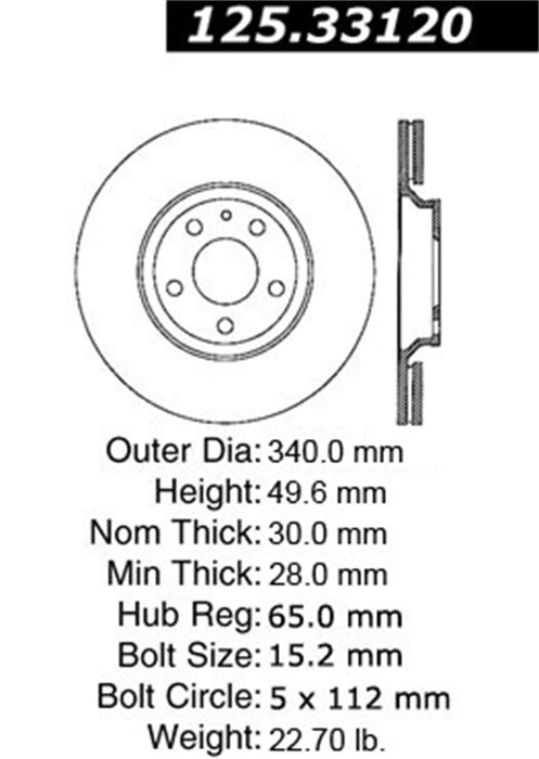 StopTech 125.33120CRY StopTech Cryostop Premium High Carbon Rotor; Front - Truck Part Superstore