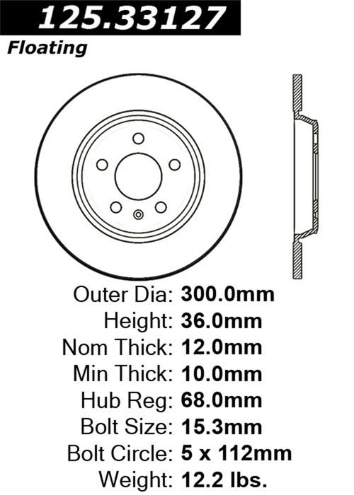StopTech 125.33127CRY StopTech Cryostop Premium High Carbon Rotor; Rear - Truck Part Superstore