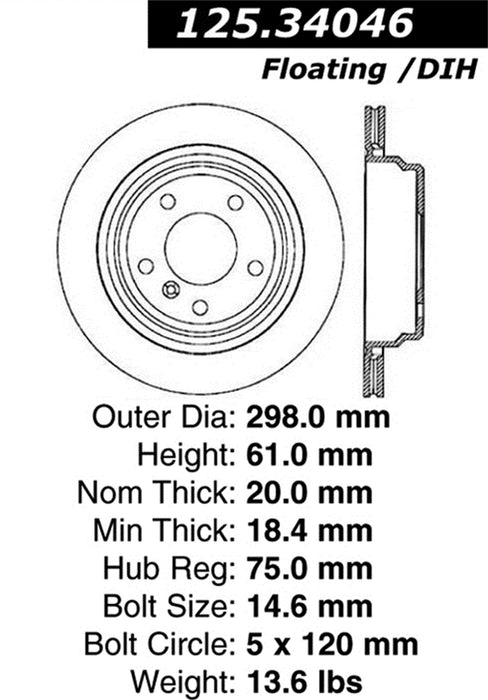 StopTech 125.34046CRY StopTech Cryostop Premium High Carbon Rotor; Rear - Truck Part Superstore