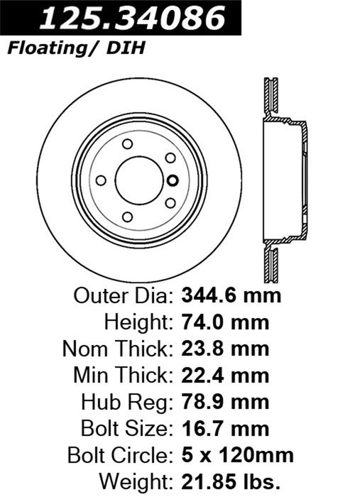 StopTech 125.34086CRY StopTech Cryostop Premium High Carbon Rotor; Rear - Truck Part Superstore