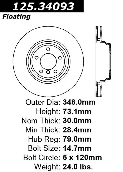 StopTech 125.34093CRY StopTech Cryostop Premium High Carbon Rotor; Front - Truck Part Superstore