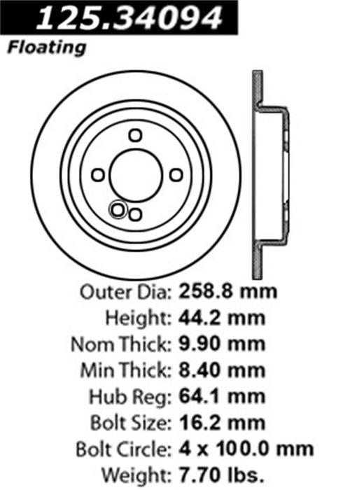StopTech 125.34094CRY StopTech Cryostop Premium High Carbon Rotor; Rear - Truck Part Superstore