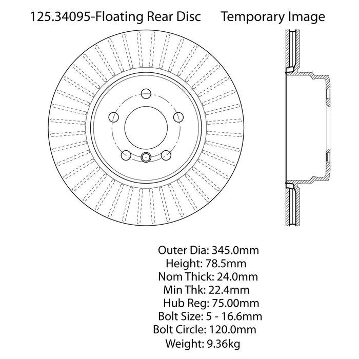 StopTech 125.34095CRY StopTech Cryostop Premium High Carbon Rotor; Rear - Truck Part Superstore