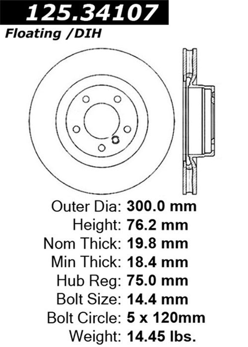StopTech 125.34107CRY StopTech Cryostop Premium High Carbon Rotor; Rear - Truck Part Superstore