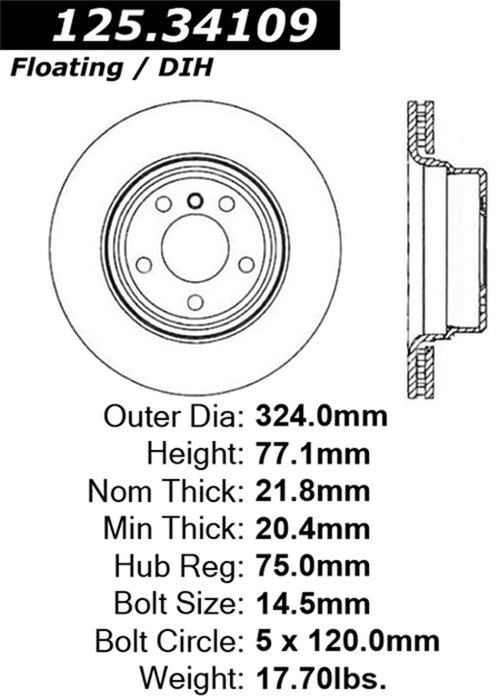 StopTech 125.34109CRY StopTech Cryostop Premium High Carbon Rotor; Rear - Truck Part Superstore