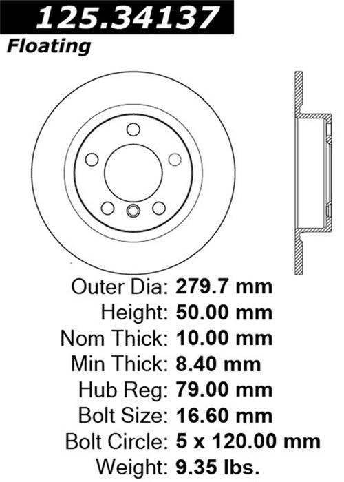 StopTech 125.34137CRY StopTech Cryostop Premium High Carbon Rotor; Rear - Truck Part Superstore