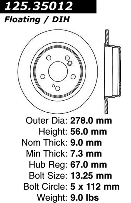 StopTech 125.35012CRY StopTech Cryostop Premium High Carbon Rotor; Rear - Truck Part Superstore