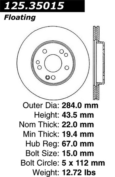 StopTech 125.35015CRY StopTech Cryostop Premium High Carbon Rotor; Front - Truck Part Superstore
