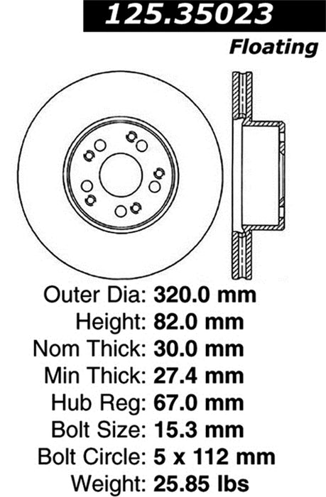 StopTech 125.35023CRY StopTech Cryostop Premium High Carbon Rotor; Front - Truck Part Superstore