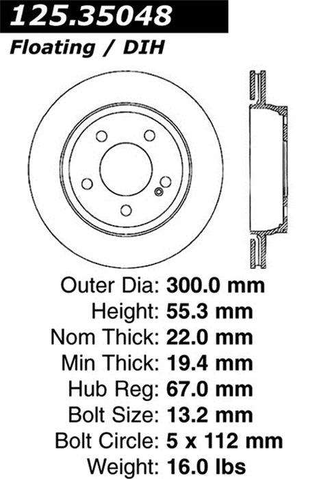StopTech 125.35048CRY StopTech Cryostop Premium High Carbon Rotor; Rear - Truck Part Superstore