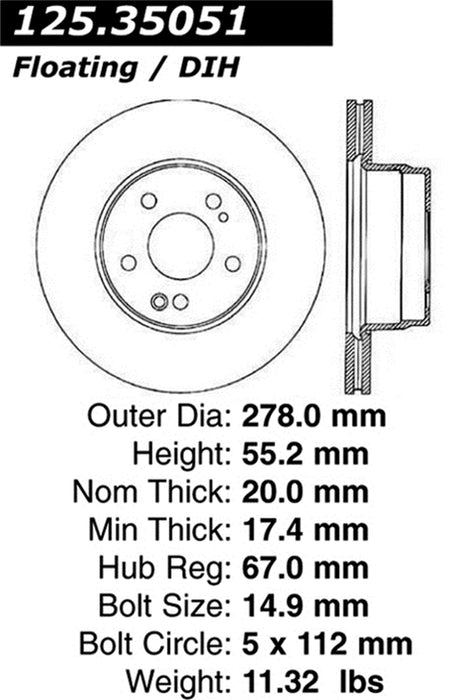 StopTech 125.35051CRY StopTech Cryostop Premium High Carbon Rotor; Rear - Truck Part Superstore