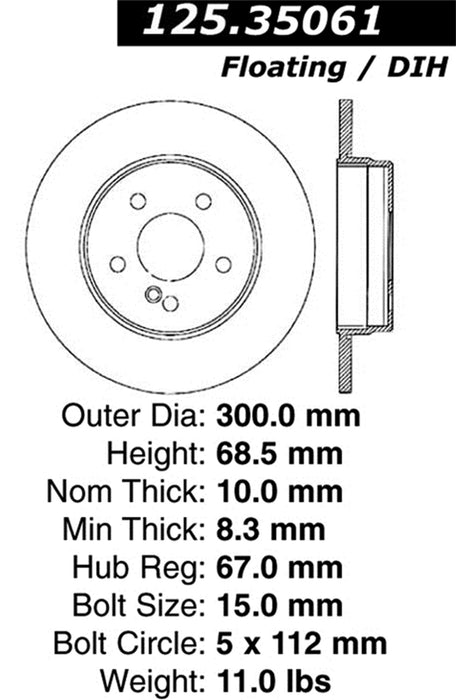 StopTech 125.35061CRY StopTech Cryostop Premium High Carbon Rotor; Rear - Truck Part Superstore