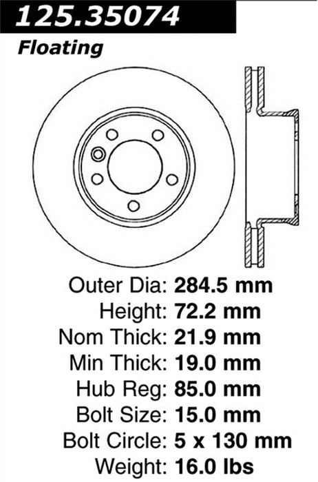StopTech 125.35074CRY StopTech Cryostop Premium High Carbon Rotor; Front - Truck Part Superstore