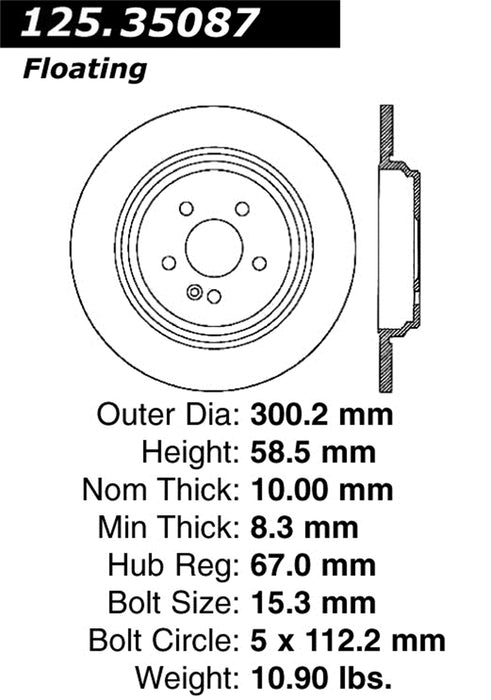 StopTech 125.35087CRY StopTech Cryostop Premium High Carbon Rotor; Rear - Truck Part Superstore