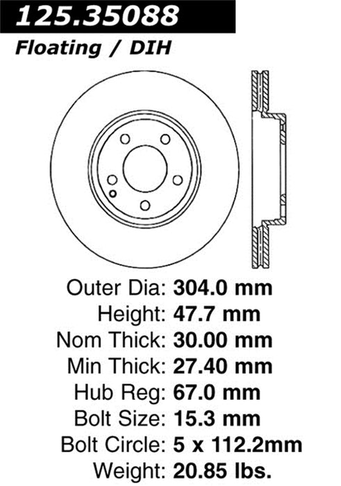StopTech 125.35088CRY StopTech Cryostop Premium High Carbon Rotor; Front - Truck Part Superstore