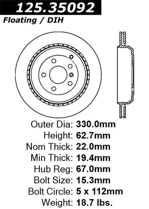 StopTech 125.35092CRY StopTech Cryostop Premium High Carbon Rotor; Rear - Truck Part Superstore