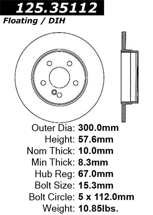 StopTech 125.35112CRY StopTech Cryostop Premium High Carbon Rotor; Rear - Truck Part Superstore