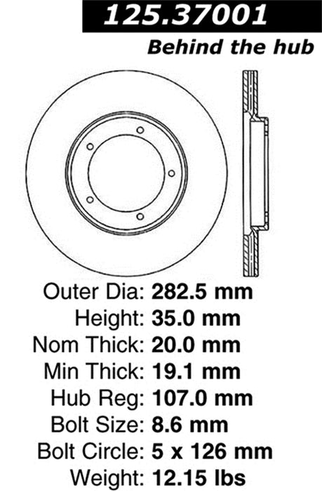 StopTech 125.37001CRY StopTech Cryostop Premium High Carbon Rotor; Front - Truck Part Superstore