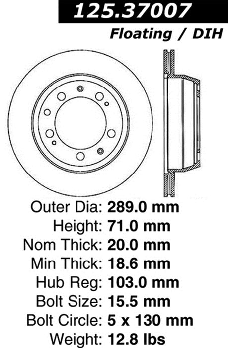 StopTech 125.37007CRY StopTech Cryostop Premium High Carbon Rotor; Rear - Truck Part Superstore