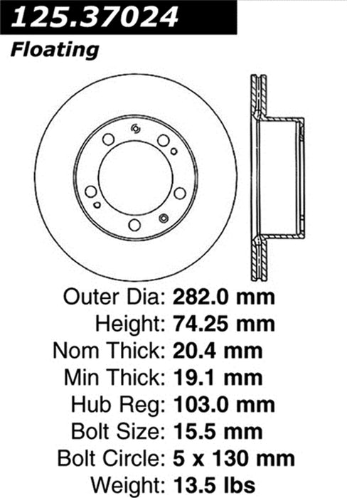 StopTech 125.37024CRY StopTech Cryostop Premium High Carbon Rotor; Front - Truck Part Superstore