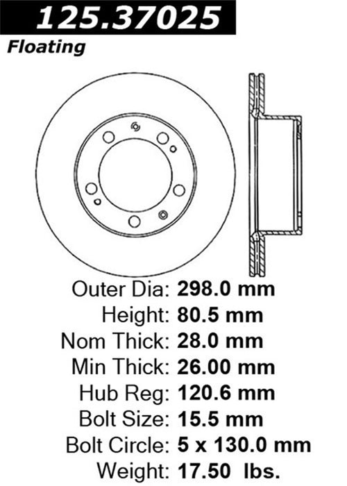 StopTech 125.37025CRY StopTech Cryostop Premium High Carbon Rotor; Front - Truck Part Superstore