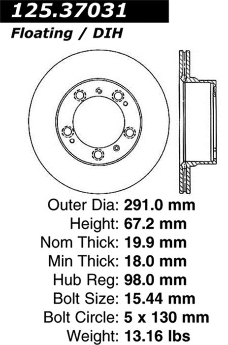 StopTech 125.37031CRY StopTech Cryostop Premium High Carbon Rotor; Rear - Truck Part Superstore