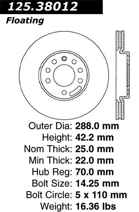 StopTech 125.38012CRY StopTech Cryostop Premium High Carbon Rotor; Front - Truck Part Superstore