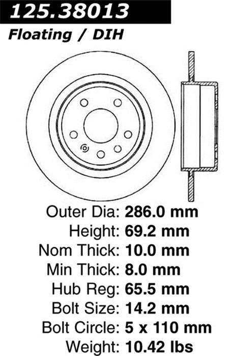 StopTech 125.38013CRY StopTech Cryostop Premium High Carbon Rotor; Rear - Truck Part Superstore