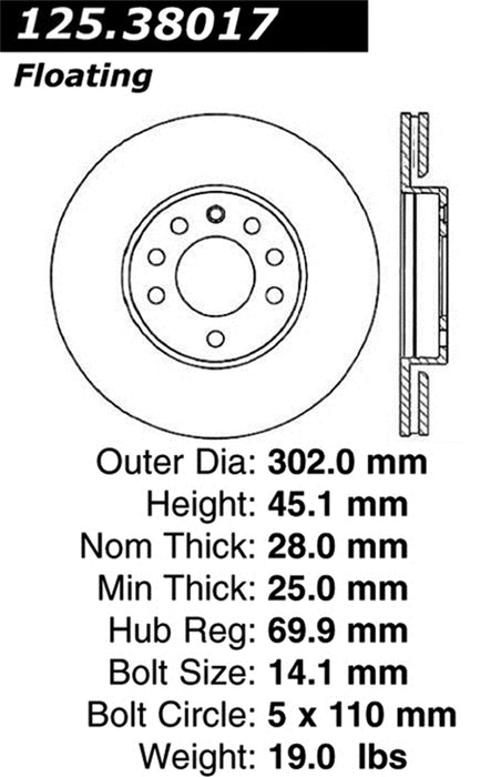 StopTech 125.38017CRY StopTech Cryostop Premium High Carbon Rotor; Front - Truck Part Superstore
