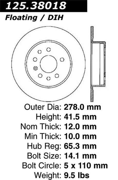 StopTech 125.38018CRY StopTech Cryostop Premium High Carbon Rotor; Rear - Truck Part Superstore
