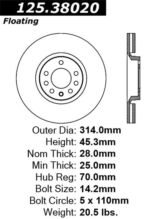 StopTech 125.38020CRY StopTech Cryostop Premium High Carbon Rotor; Front - Truck Part Superstore