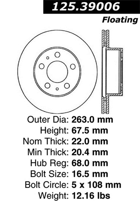StopTech 125.39006CRY StopTech Cryostop Premium High Carbon Rotor; Front - Truck Part Superstore