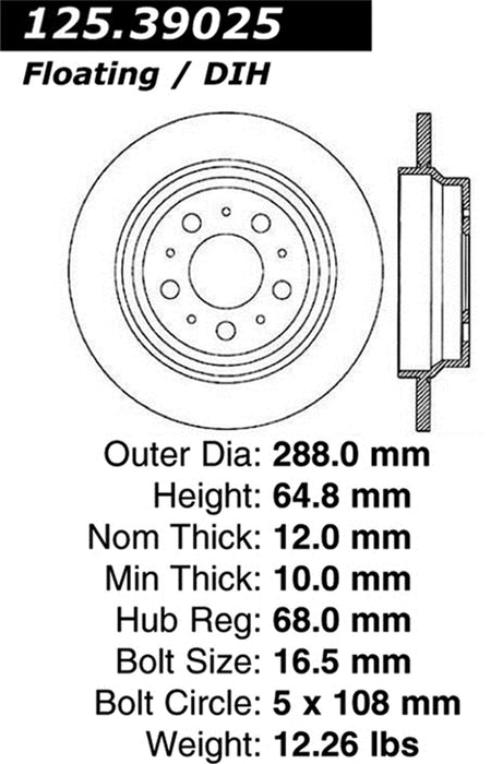 StopTech 125.39025CRY StopTech Cryostop Premium High Carbon Rotor; Rear - Truck Part Superstore