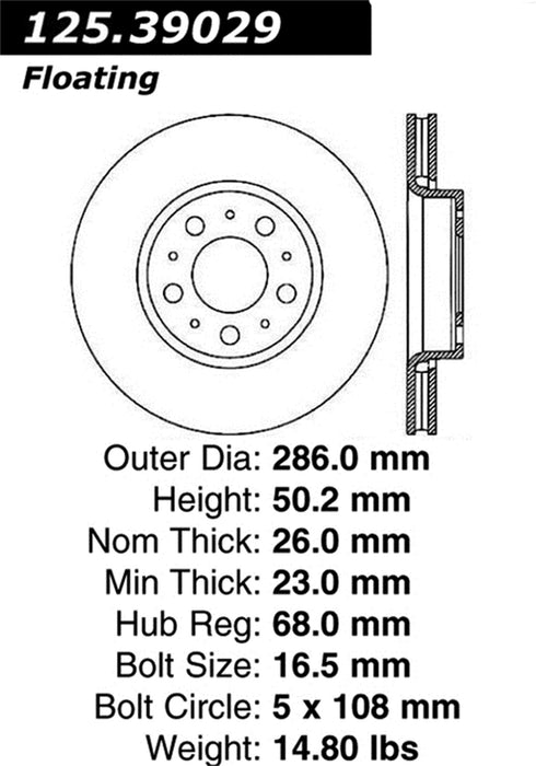 StopTech 125.39029CRY StopTech Cryostop Premium High Carbon Rotor; Front - Truck Part Superstore