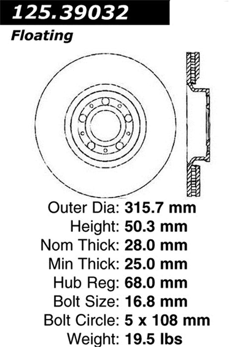 StopTech 125.39032CRY StopTech Cryostop Premium High Carbon Rotor; Front - Truck Part Superstore
