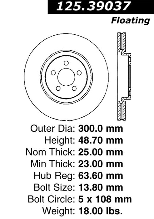 StopTech 125.39037CRY StopTech Cryostop Premium High Carbon Rotor; Front - Truck Part Superstore