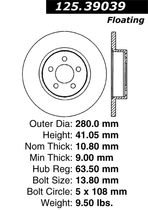StopTech 125.39039CRY StopTech Cryostop Premium High Carbon Rotor; Rear - Truck Part Superstore