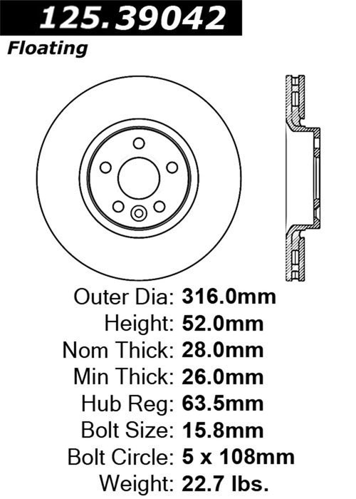 StopTech 125.39042CRY StopTech Cryostop Premium High Carbon Rotor; Front - Truck Part Superstore