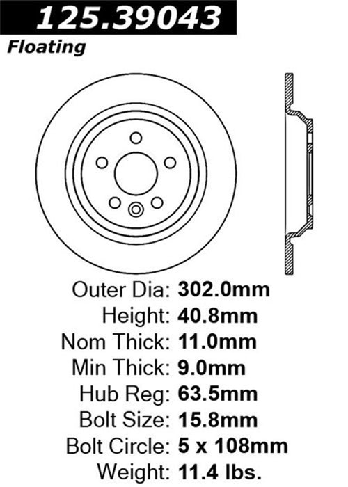 StopTech 125.39043CRY StopTech Cryostop Premium High Carbon Rotor; Rear - Truck Part Superstore