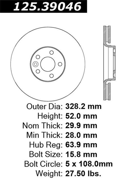 StopTech 125.39046CRY StopTech Cryostop Premium High Carbon Rotor; Front - Truck Part Superstore