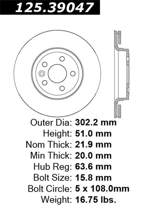 StopTech 125.39047CRY StopTech Cryostop Premium High Carbon Rotor; Rear - Truck Part Superstore