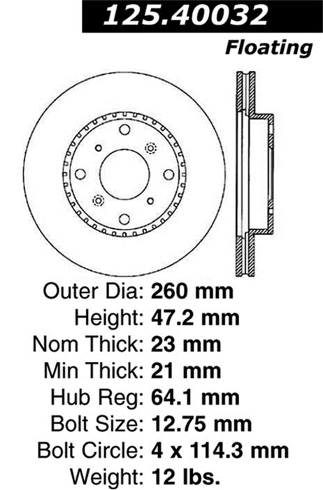 StopTech 125.40032CRY StopTech Cryostop Premium High Carbon Rotor; Front - Truck Part Superstore