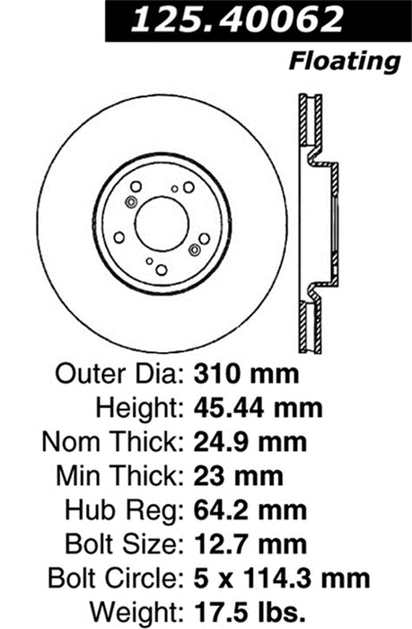 StopTech 125.40062CRY StopTech Cryostop Premium High Carbon Rotor; Front - Truck Part Superstore