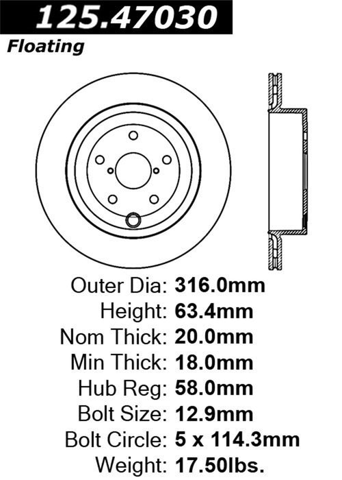 StopTech 125.47030CRY StopTech Cryostop Premium High Carbon Rotor; Rear - Truck Part Superstore