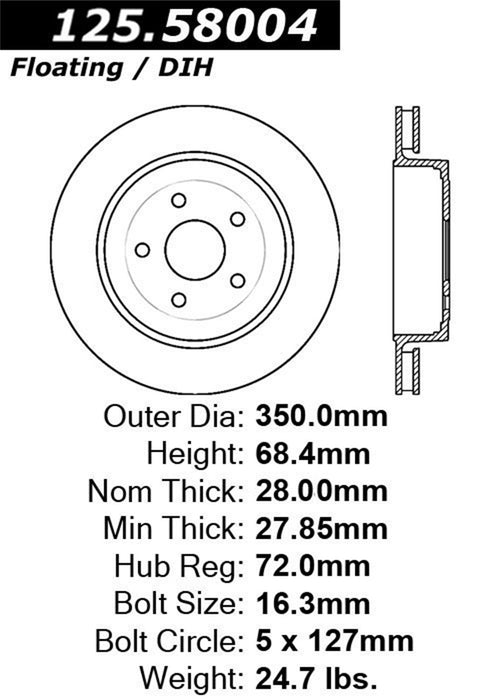 StopTech 125.58004CRY StopTech Cryostop Premium High Carbon Rotor; Rear - Truck Part Superstore