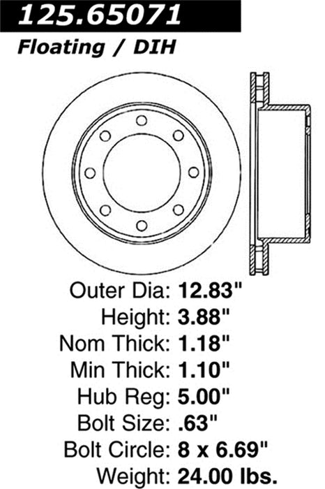 StopTech 125.65071CRY StopTech Cryostop Premium High Carbon Rotor; Rear - Truck Part Superstore