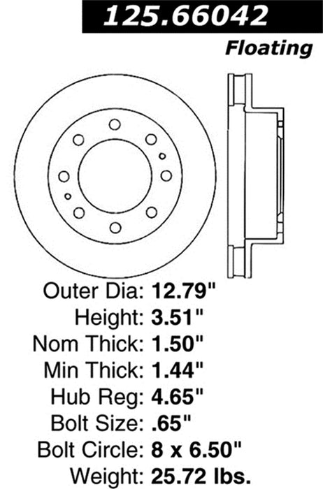 StopTech 125.66042CRY StopTech Cryostop Blank Rotor - Truck Part Superstore