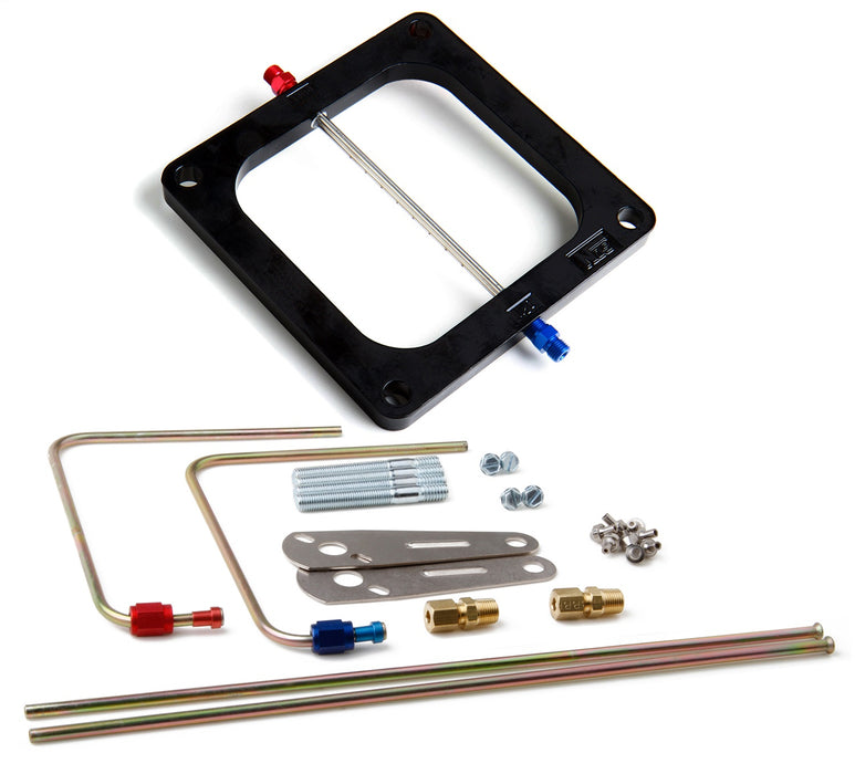 NOS/Nitrous Oxide System 12600NOS Cheater Injector Plate; w/Jets And Pluming; Holley Dominator; V8; 250 HP Max; - Truck Part Superstore